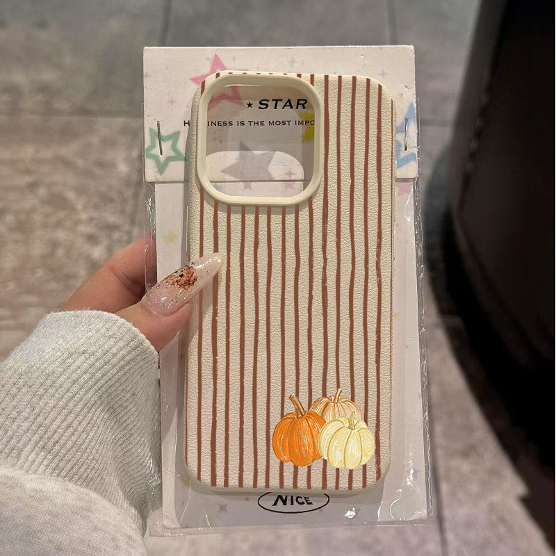 Phone Cases Xr Iphone - Brown Stripes Little Pumpkin Phone Case