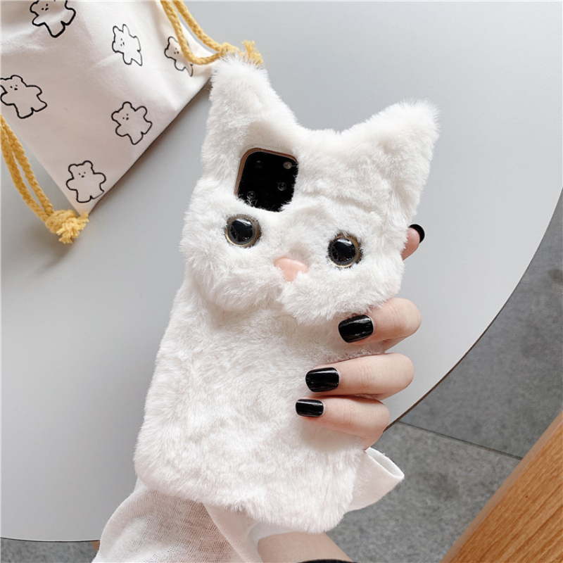 3D Cute Cartoon Cat Furry Plus - огляд і ціна Phone Cases For Iphone 16