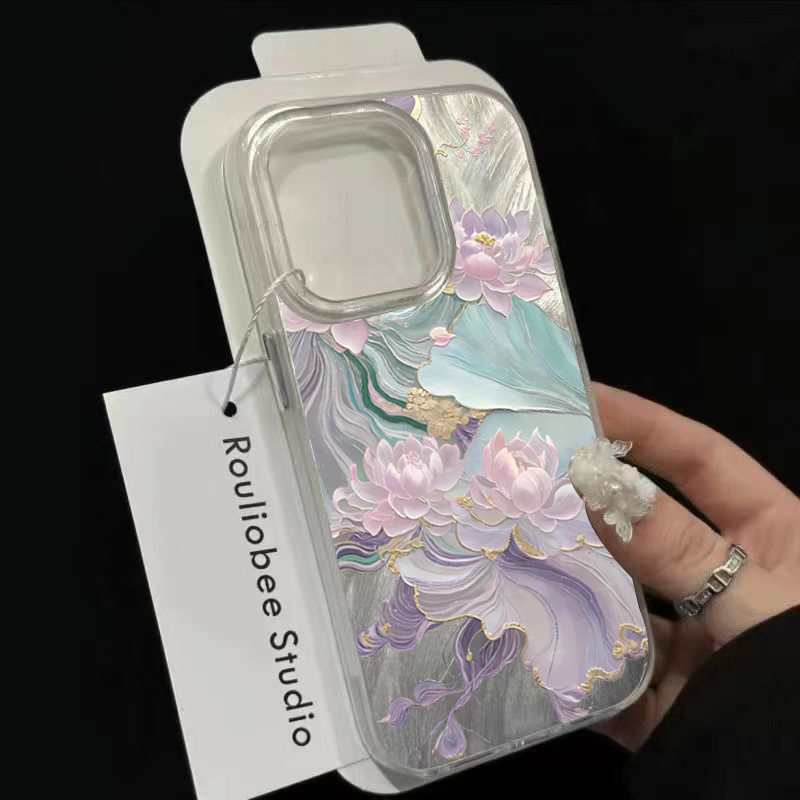 Dreamy Purple Lotus Print Aest - огляд і ціна Phone Cases Xr Iphone