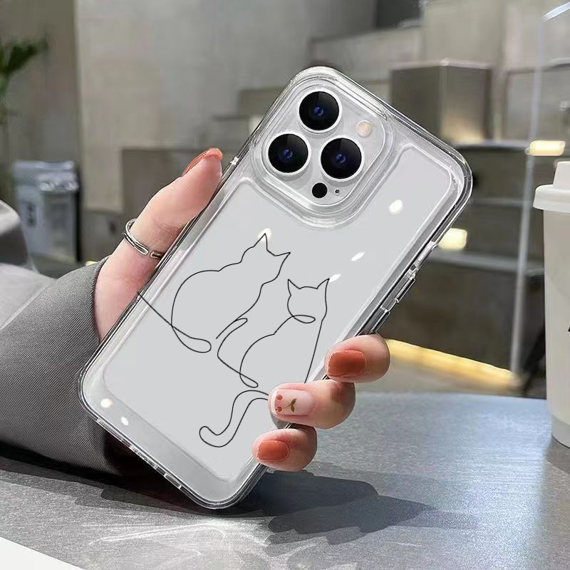 Cute Line Cat Anti-drop Phone  - огляд і ціна Phone Cases Xiaomi 15