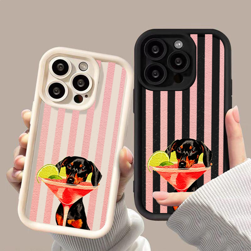 Cute Dog Striped Print Shockpr - огляд і ціна Phone Cases Xiaomi 15