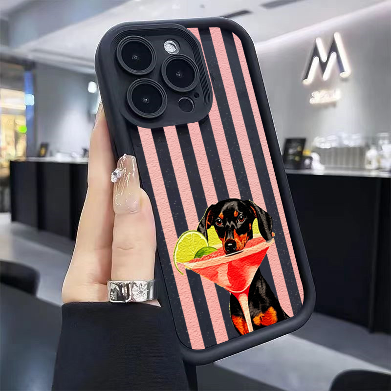 Cute Dog Striped Print Shockpr - огляд і ціна Phone Cases Xiaomi 15