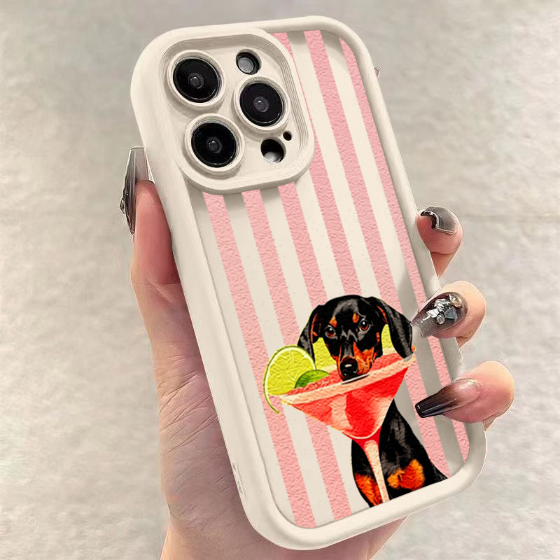 Cute Dog Striped Print Shockpr - огляд і ціна Phone Cases Xiaomi 15