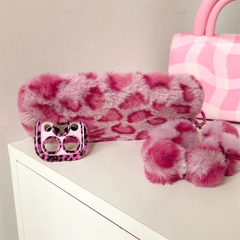 Fashion Leopard Furry Plush Le - огляд і ціна Phone Cases For Iphone 16